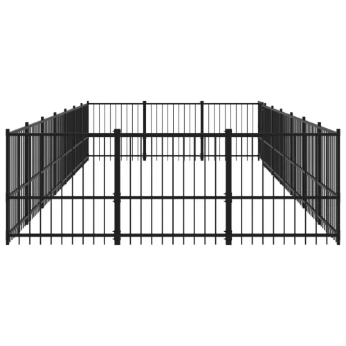  acél kültéri kutyakennel 19,76 m²