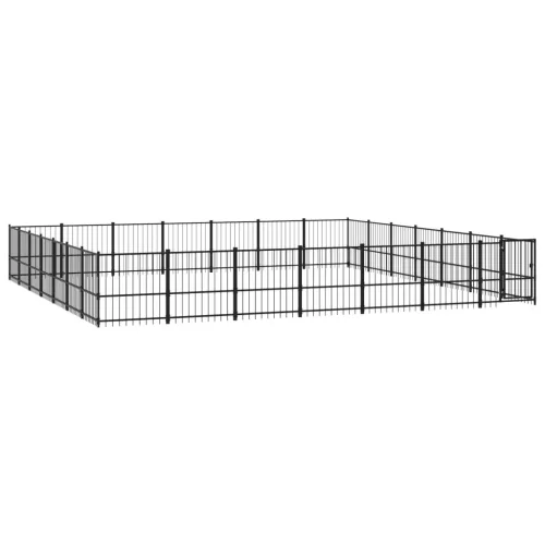  acél kültéri kutyakennel 46,1 m²