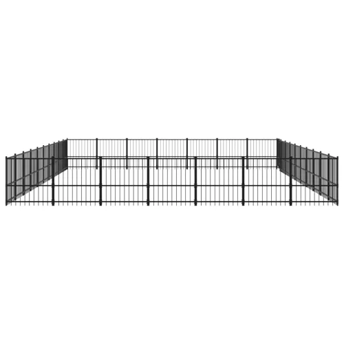 acél kültéri kutyakennel 65,86 m²
