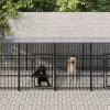  acél kültéri kutyakennel tetővel 11,26 m²