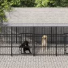  acél kültéri kutyakennel tetővel 15,02 m²