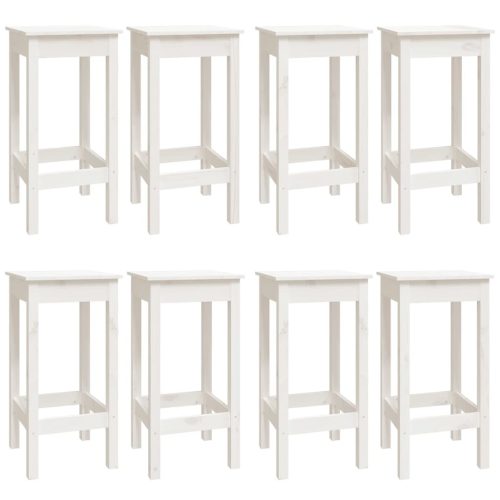  9 részes fehér tömör fenyőfa bárszett