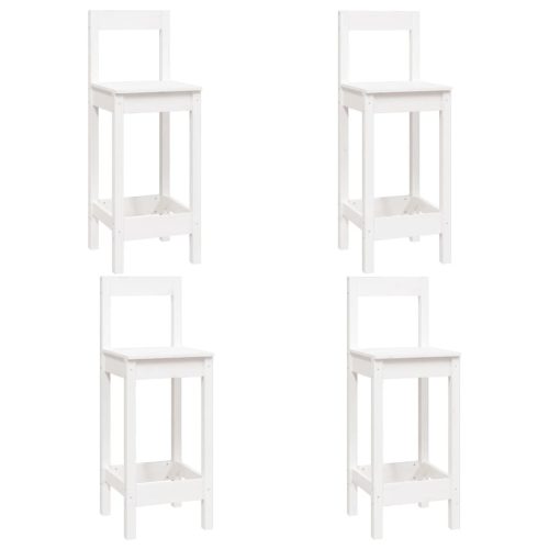  5 részes fehér tömör fenyőfa bárszett