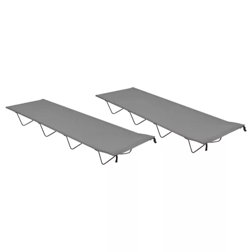  2 db piros oxford szövet és acél kempingágy 180 x 60 x 19 cm