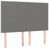  sötétszürke szövet ágykeret matrac nélkül 140 x 190 cm