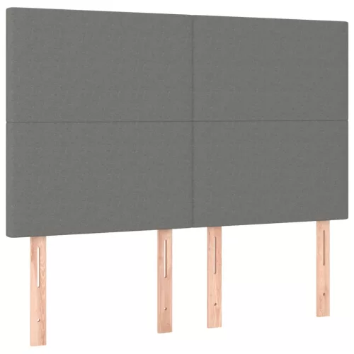 sötétszürke szövet ágykeret matrac nélkül 140 x 190 cm
