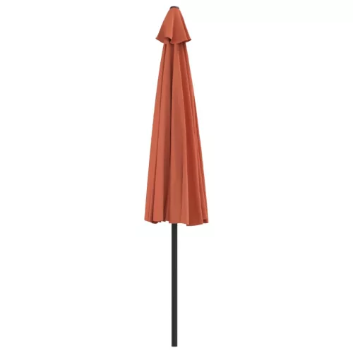  terrakotta féloldalas napernyő alumíniumrúddal 300x155x223 cm