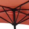  terrakotta féloldalas napernyő alumíniumrúddal 300x155x223 cm