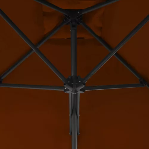  terrakotta kültéri napernyő acélrúddal 250 x 250 x 230 cm 