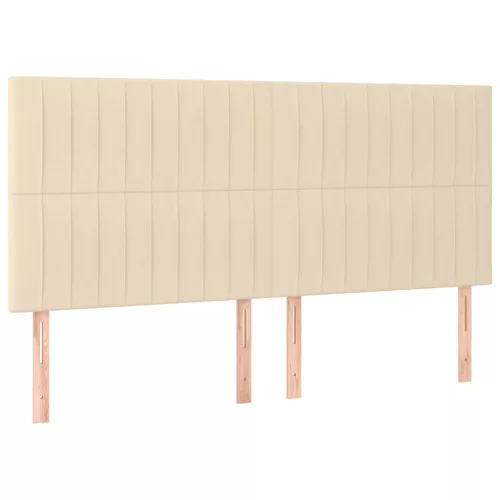  krémszínű szövet ágykeret matrac nélkül 200 x 200 cm