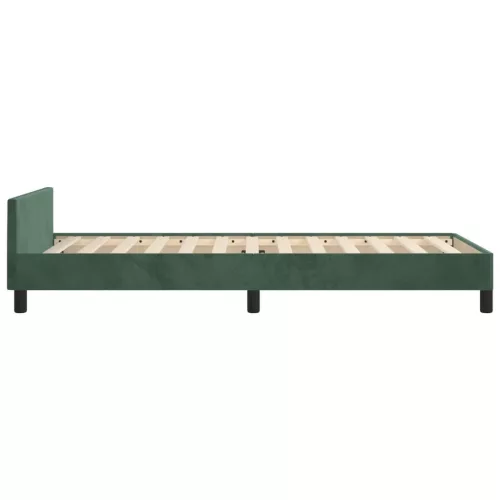  sötétzöld bársony ágykeret matrac nélkül 80 x 200 cm