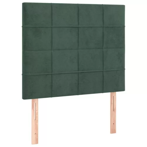 sötétzöld bársony ágykeret matrac nélkül 80 x 200 cm