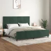  sötétzöld bársony ágykeret matrac nélkül 200x200 cm