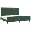  sötétzöld bársony ágykeret matrac nélkül 200x200 cm