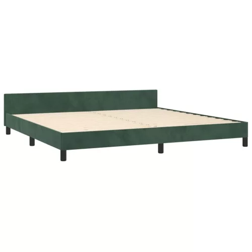  sötétzöld bársony ágykeret matrac nélkül 200x200 cm