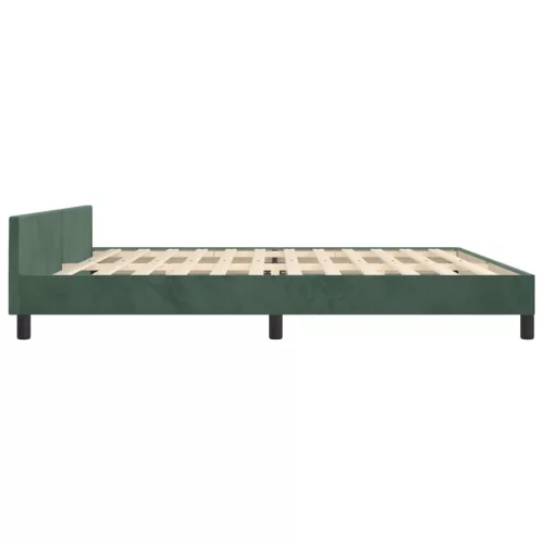  sötétzöld bársony ágykeret matrac nélkül 200x200 cm
