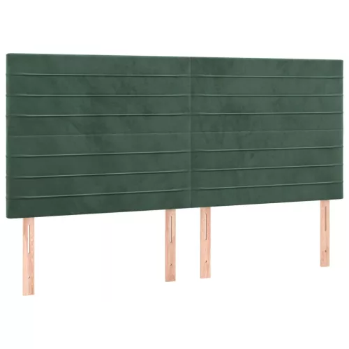  sötétzöld bársony ágykeret matrac nélkül 200x200 cm