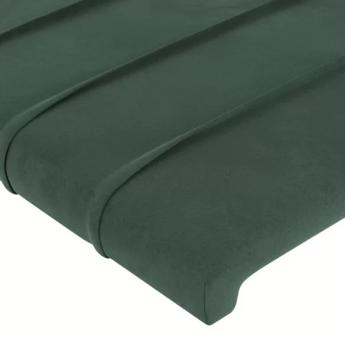  sötétzöld bársony ágykeret matrac nélkül 200x200 cm