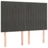  sötétszürke bársony ágykeret matrac nélkül 140x200 cm
