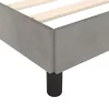 világosszürke bársony ágykeret matrac nélkül 80x200 cm