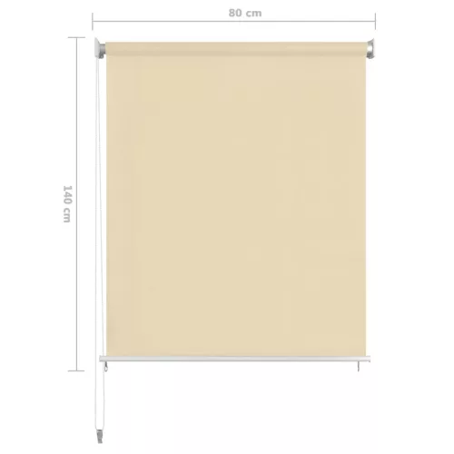  krémszínű kültéri HDPE roló 80 x 140 cm