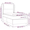  sötétszürke bársony rugós ágy matraccal 100 x 200 cm
