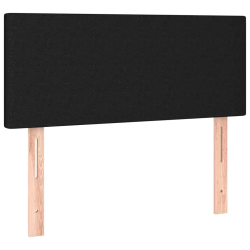 fekete szövet rugós ágy matraccal 100 x 200 cm
