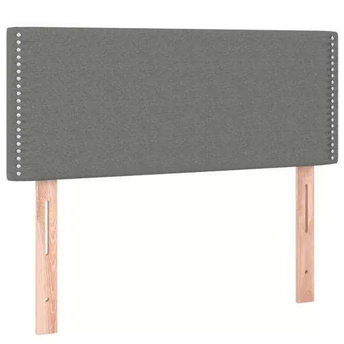  sötétszürke szövet rugós ágy matraccal 90 x 200 cm