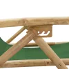 zöld bambusz és szövet dönthető pihenőszék