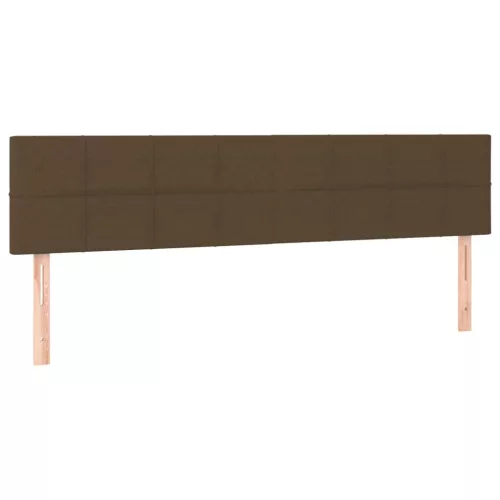  sötétbarna szövet rugós ágy matraccal 200 x 200 cm