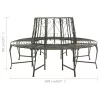  fa köré építhető kerek acélpad 160 cm