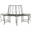  fa köré építhető félkör alakú acélpad 160 cm