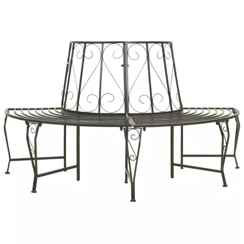  fa köré építhető félkör alakú acélpad 160 cm