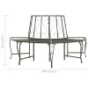  fa köré építhető félkör alakú acélpad 160 cm