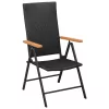  4 db fekete polyrattan kerti szék