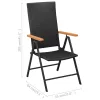  4 db fekete polyrattan kerti szék