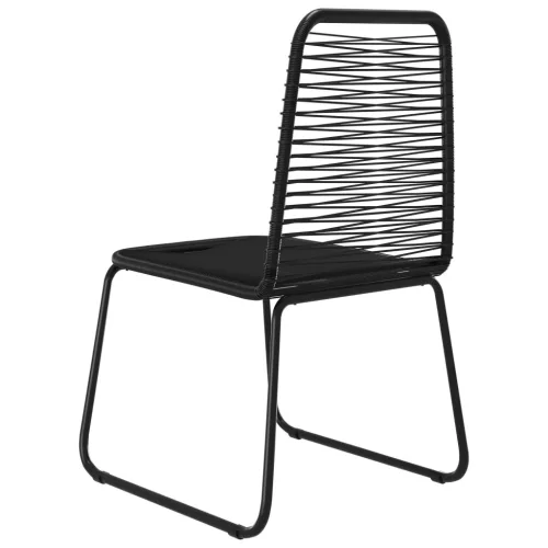  4 db fekete polyrattan kültéri szék