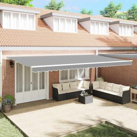 Napernyő Kézi Fehér 6 × 3,5 m Fém