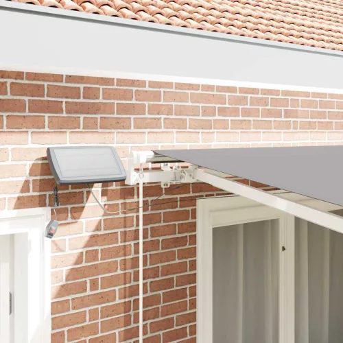  Napernyő keret LED -es lámpákkal Fehér 300 x 250 cm Alumínium