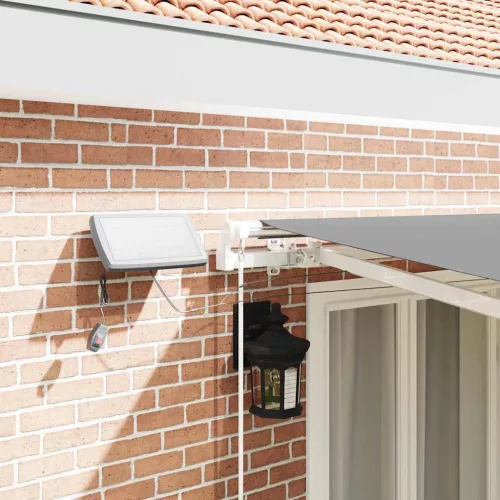  Napernyő keret LED -es lámpákkal Fehér 400 × 300 cm Alumínium