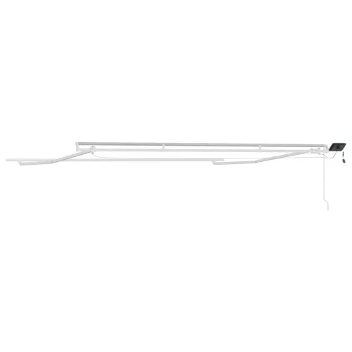  Napernyő keret LED -es lámpákkal Fehér 400 × 300 cm Alumínium