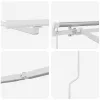  Napernyő keret LED -es lámpákkal Fehér 450 × 300 cm Alumínium