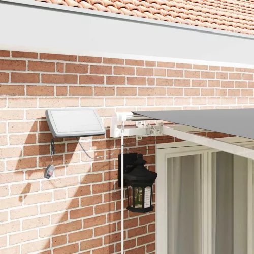  Napernyő keret LED -es lámpákkal Fehér 500 × 350 cm Alumínium