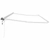  Napernyő keret LED -es lámpákkal Fehér 600 × 350 cm Alumínium