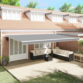 Napernyő Kézi Fehér 6 × 3,5 m Fém