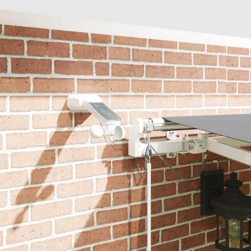  Napernyő keret LED -es lámpákkal Fehér 450 × 300 cm Alumínium