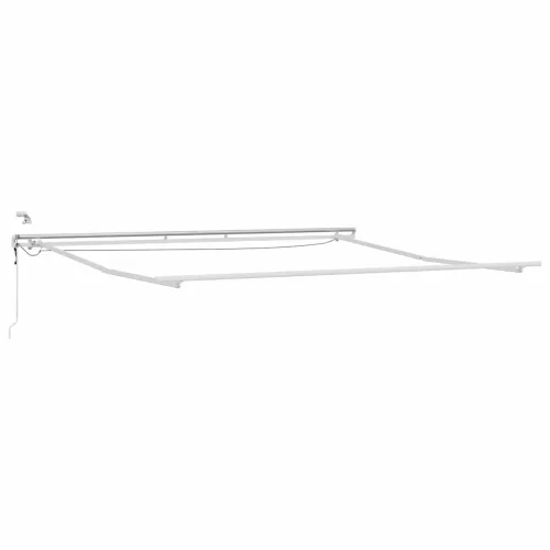  Napernyő keret LED -es lámpákkal Fehér 400 × 350 cm Alumínium