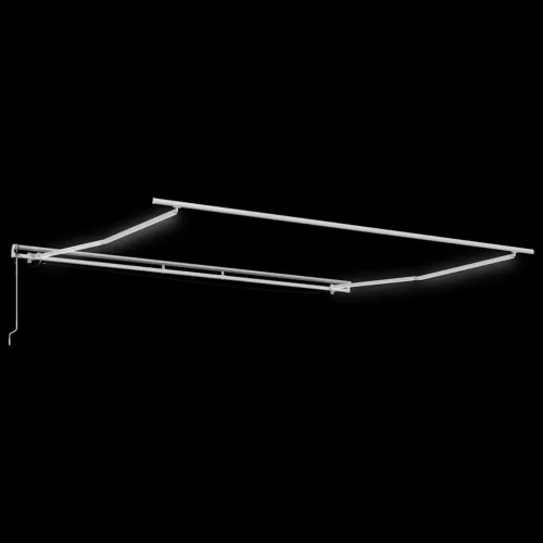  Napernyő keret LED -es lámpákkal Fehér 400 × 350 cm Alumínium