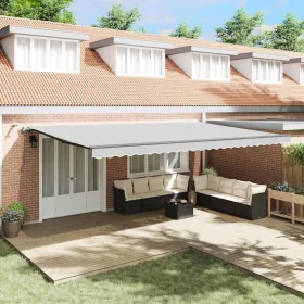 Napernyő tartalmaz Kézi Antracit 6 × 3,5 m Fém