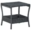  sötétszürke polyrattan kerti asztal 45 x 45 x 46,5 cm 